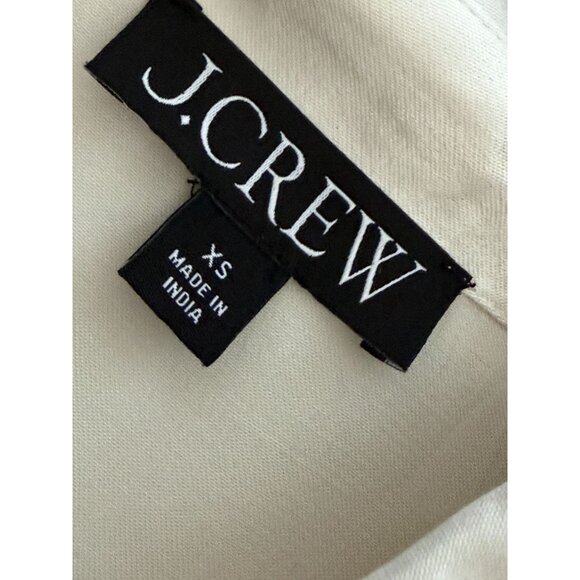 J.Crew Lady Shirt-jacket In Luster Crepe White gold Buttons Preppy Size XS - Picture 8 of 9